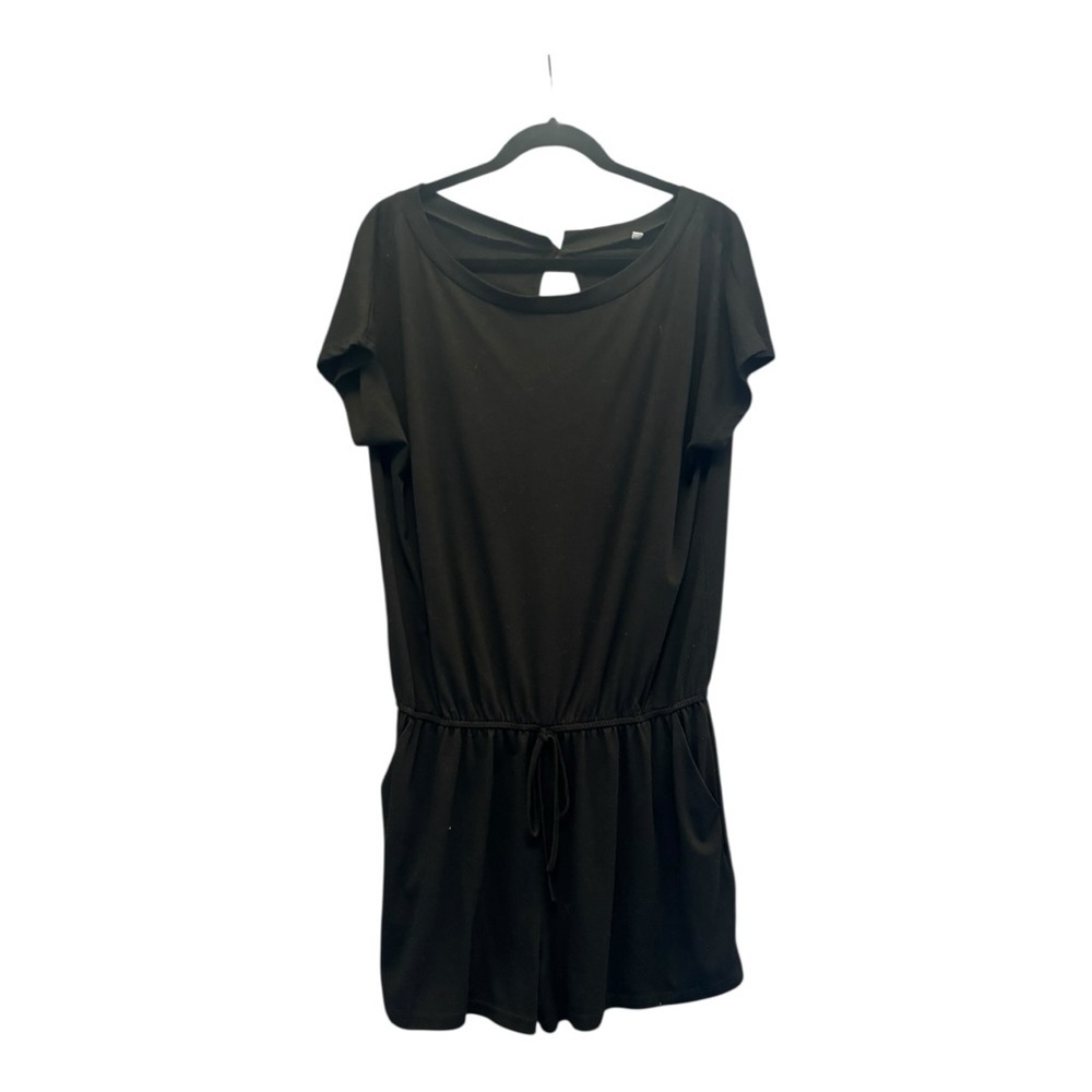 Black Short Sleeve Romper Size Large (L)